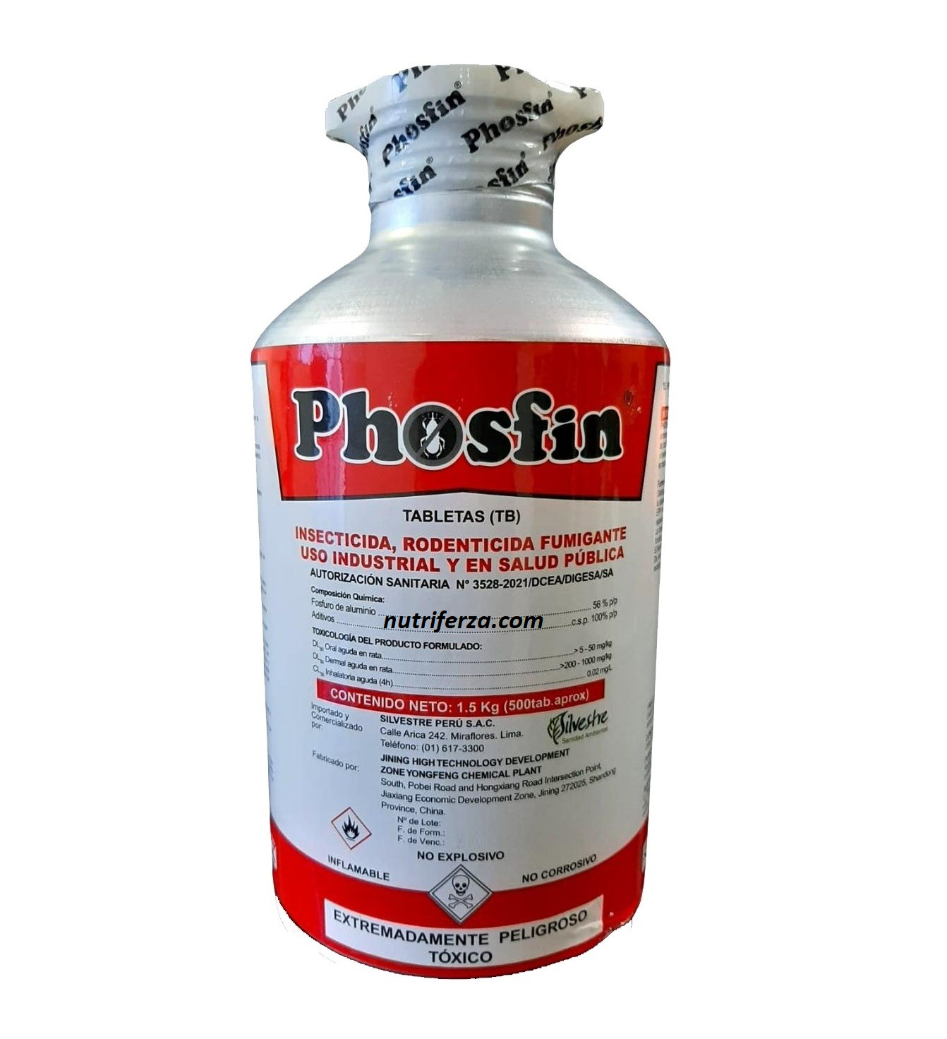 PHOSFIN  RT-500 FCO X 1.5 KG (Fosfuro de Aluminio)