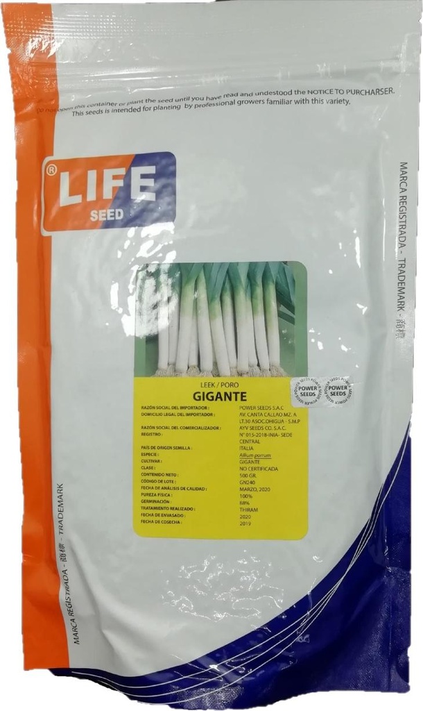 PORO GIGANTE (SOB X 500 GR) LIFE SEED