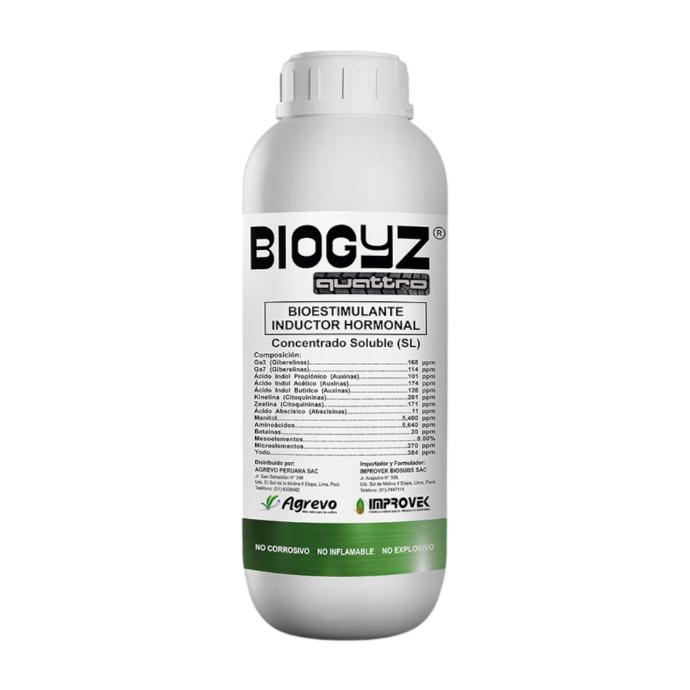 BIOGYZ QUATTRO X 1 LT  (A. Giberelico, Auxinas, Citoquininas)