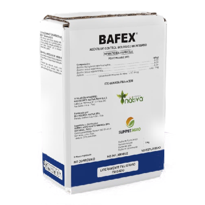 BAFEX X 1 KG (Bacillus thuringiensis, Anemophila, Bacillus cereus Bromelia, Peumo)