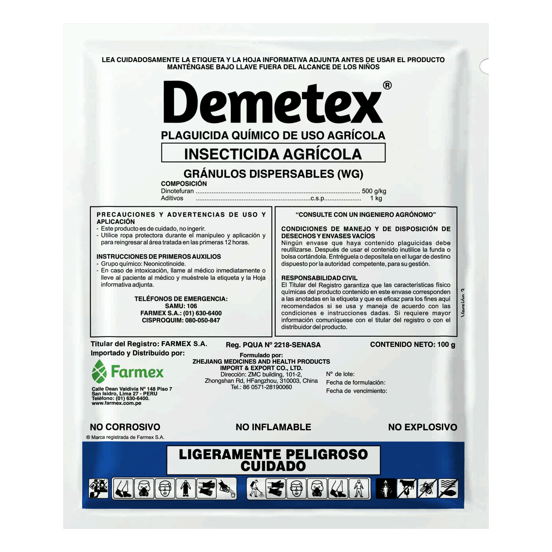 DEMETEX 50 WG X 250 GR (Dinotefuran)