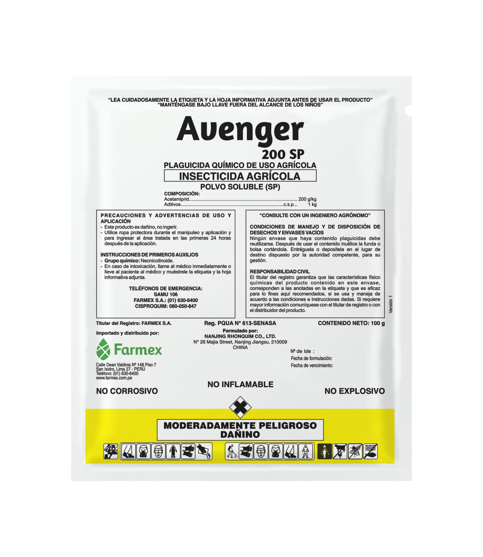 AVENGER 20 SP X 100 GR (acetamiprid) (copiar)