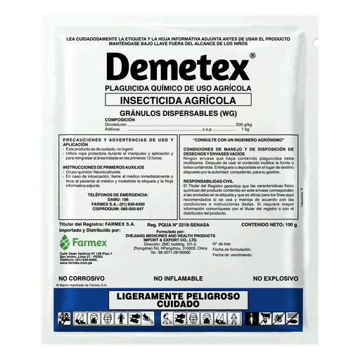 [FARMEX] DEMETEX 50 WG X 100 GR (Dinotefuran) (copiar)
